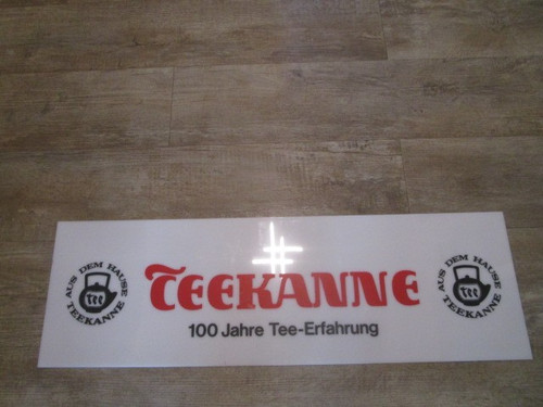 Altes werbeschild teekanne - werbeschild,