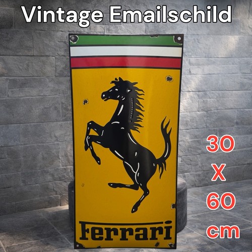Vintage alt ferrari emaille - vintage,