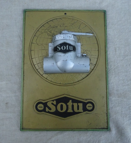 Altes werbeschild metall sotu - altes,