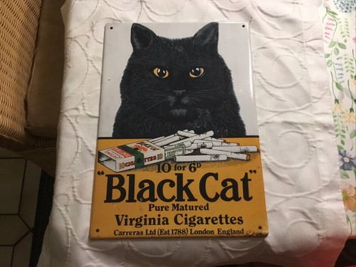 Altes werbeschild black - werbeschild, cat"