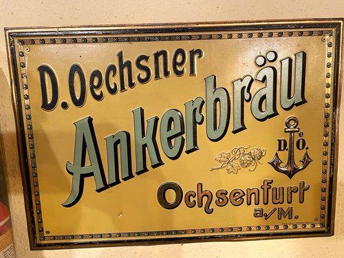 Altes blechschild oechsner - altes, d.