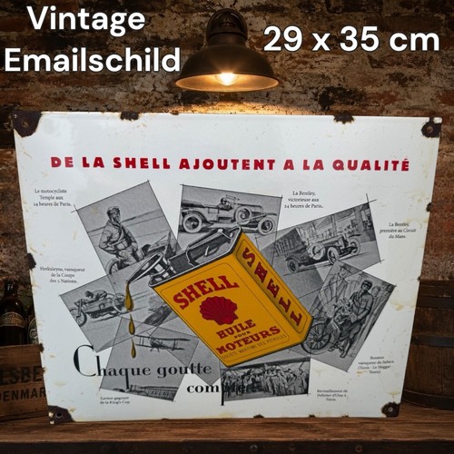 Vintage alt shell oil emaille - shell,