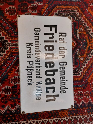Altes emailleschild ddr rat - altes,