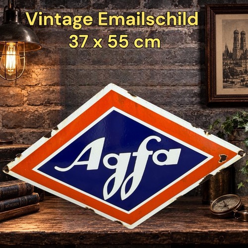 Vintage alt agfa foto emaille - vintage,