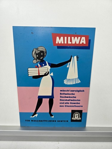 Altes werbeschild ddr milwa - werbeschild,