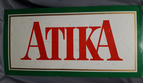 Altes werbeschild atika - werbeschild,